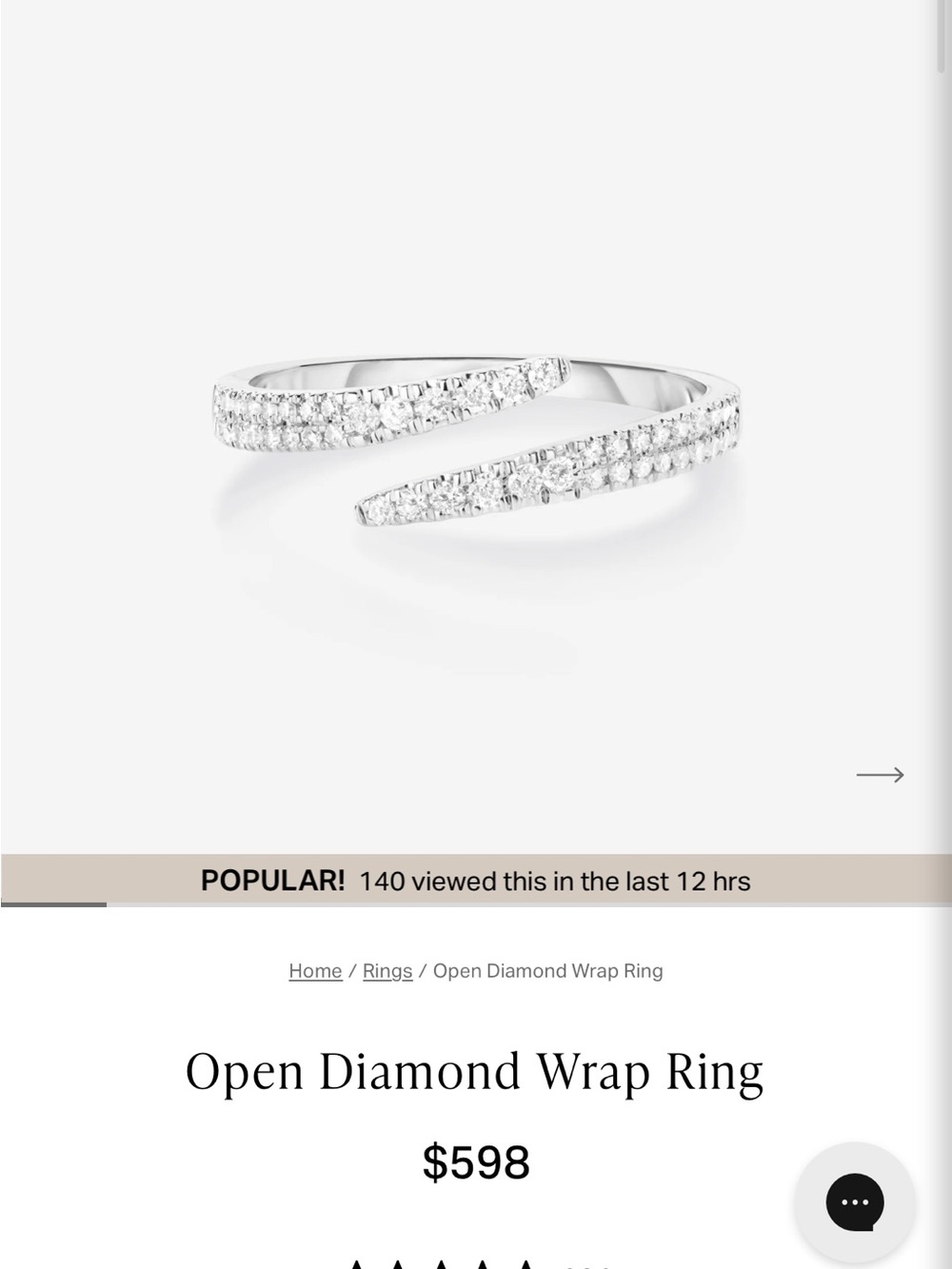 Ring Concierge Open Diamond Wrap Ring